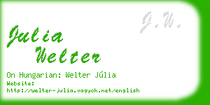 julia welter business card